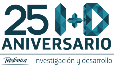 Logo 25 aniversario telefónica I+D