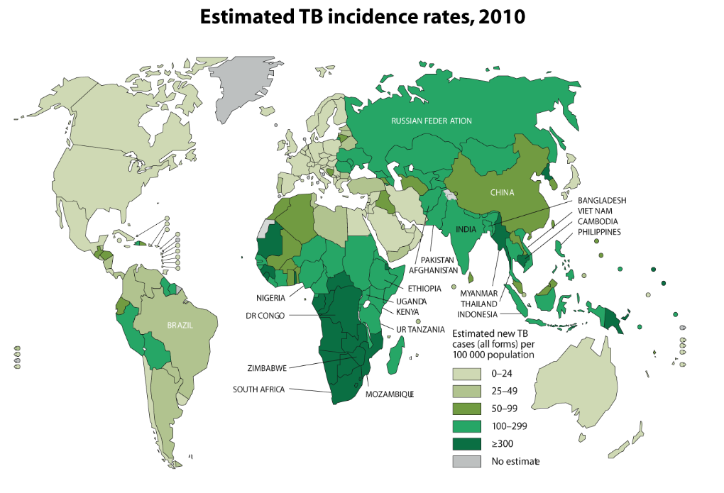 Index rates Mycobacterium tuberculosis